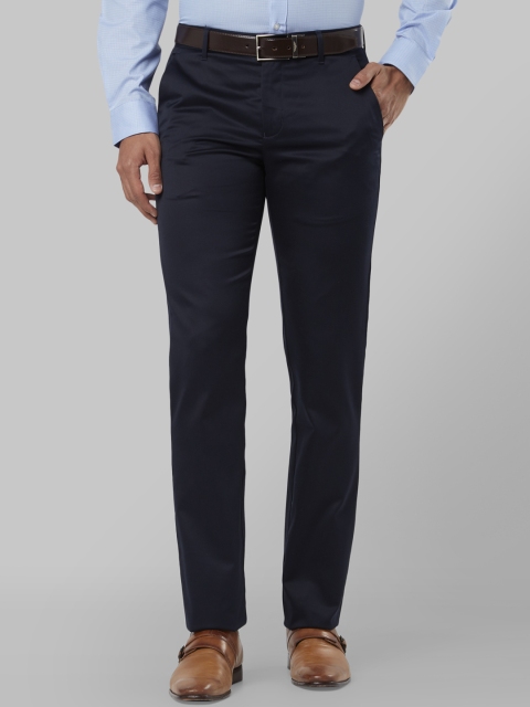 

Raymond Men Blue Regular Fit Solid Formal Trousers