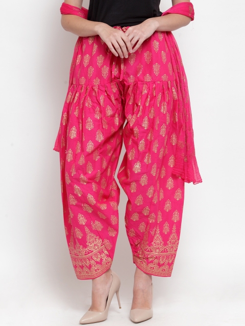 

Clora Creation Women Pink Printed Salwar & Dupatta Set