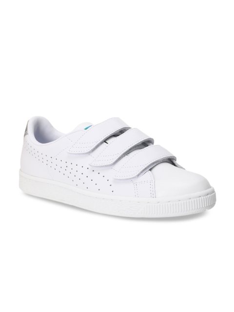 

Puma Women White Basket Strap Explosive Wn s Sneakers