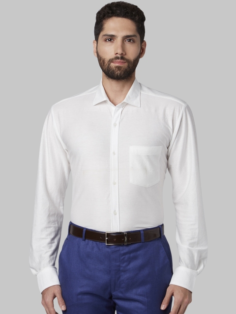 

Park Avenue Men White Slim Fit Solid Formal Shirt