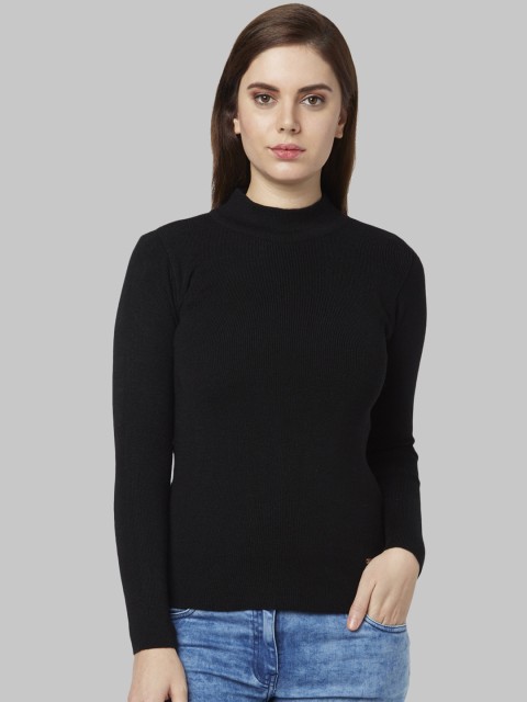 

Park Avenue Women Black Solid Sweater