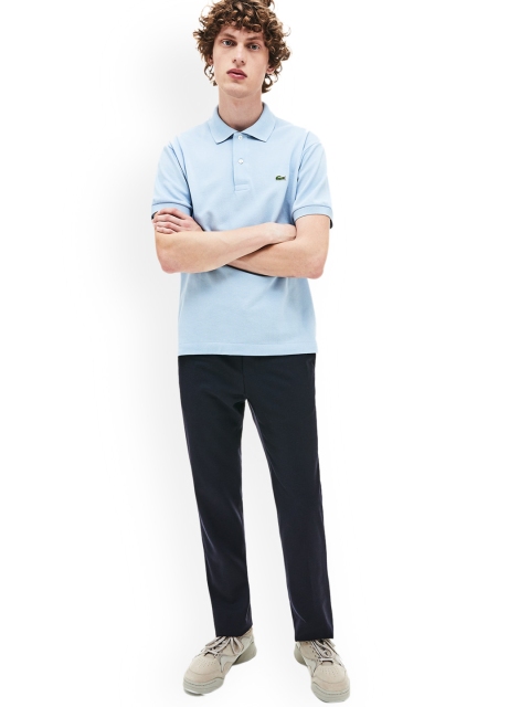 

Lacoste Men Blue Solid Boxy Fit L.12.12 Polo