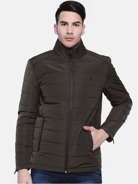 

t-base Men Olive Green Solid Lightweight Jacket