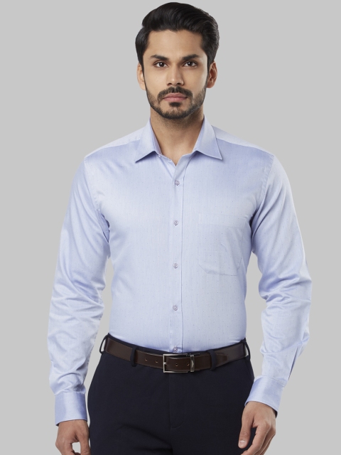 

Raymond Men Blue Regular Fit Printed Formal Shirt