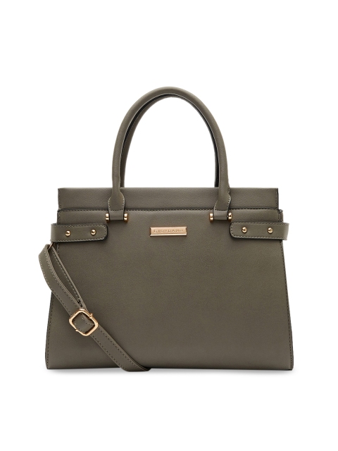 

GIORDANO Olive Green Solid Handheld Bag
