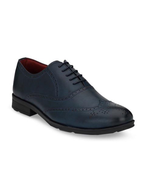 

RODOLFO DARRELL Men Blue Solid Formal Brogues