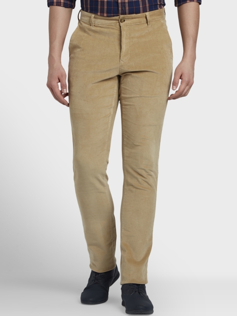 

ColorPlus Men Khaki Regular Fit Solid Regular Trousers