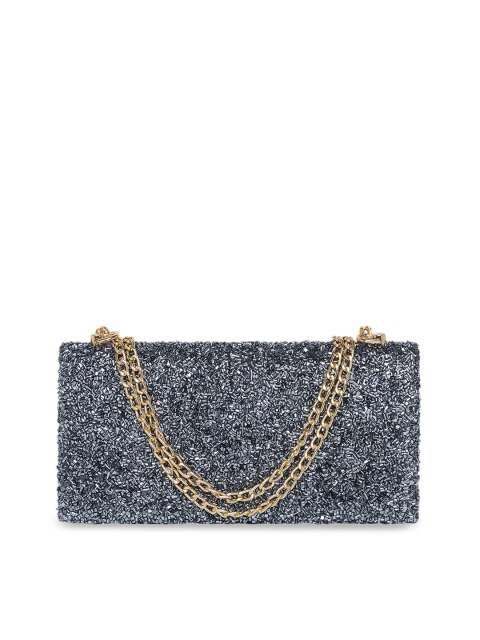 

Tarusa Women Silver-Toned Embellished Clutch