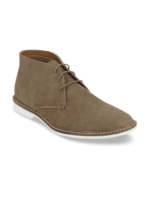 

Bond Street By Red Tape Men Brown Solid Synthetic Mid-Top Derbys