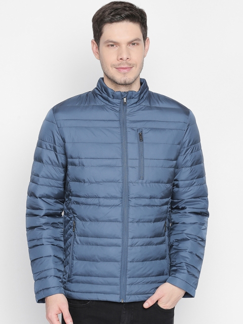 

Basics Men Blue Solid Puffer Jacket