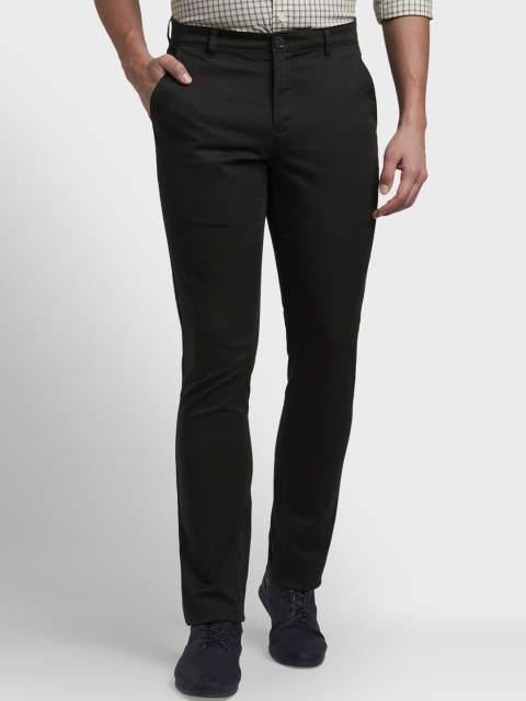

ColorPlus Men Green Tapered Fit Solid Regular Trousers