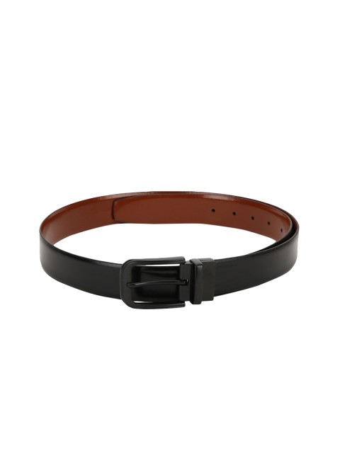 

Teakwood Leathers Men Black & Brown Leather Reversible Belt