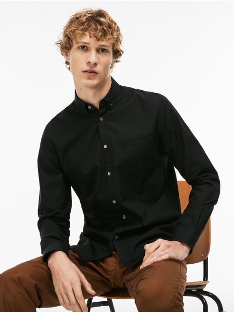 

Lacoste Men Black Regular Fit Solid Casual Shirt
