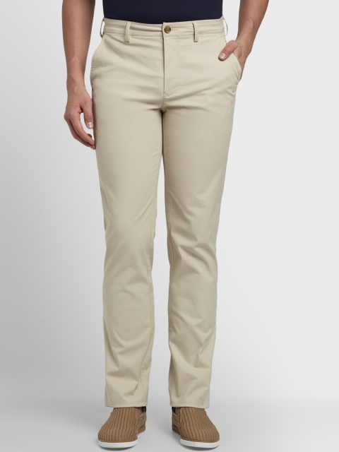 

ColorPlus Men Beige Tapered Fit Solid Regular Trousers