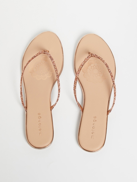

Melange by Lifestyle Women Rose Textured One Toe Flats