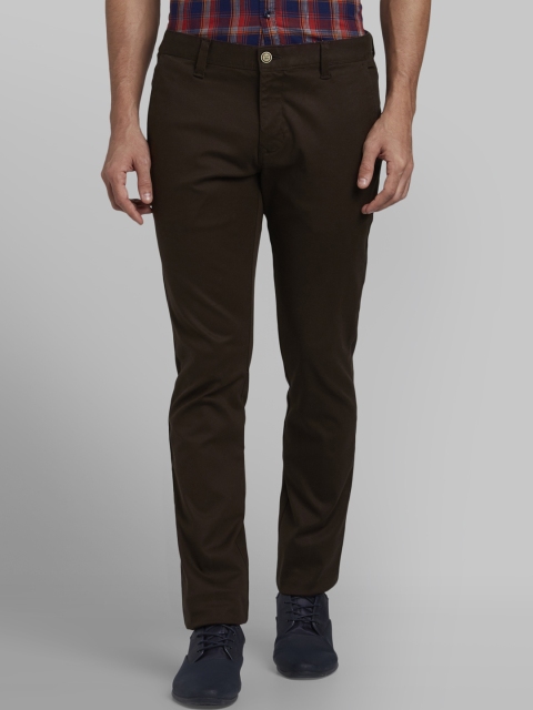 

Parx Men Brown Tapered Fit Solid Regular Trousers