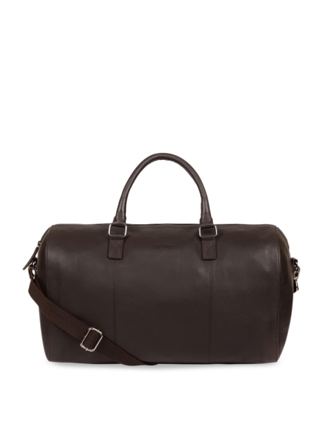 

PURE LUXURIES LONDON Men Brown Genuine Leather Cultured Range Weekender Duffel Bag