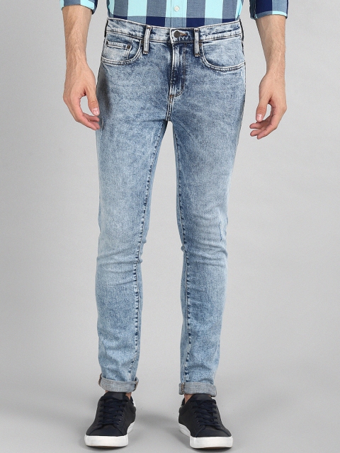GAP Men Blue Skinny Fit Washed Jeans