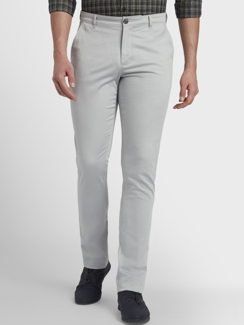

ColorPlus Men Grey Regular Fit Solid Regular Trousers