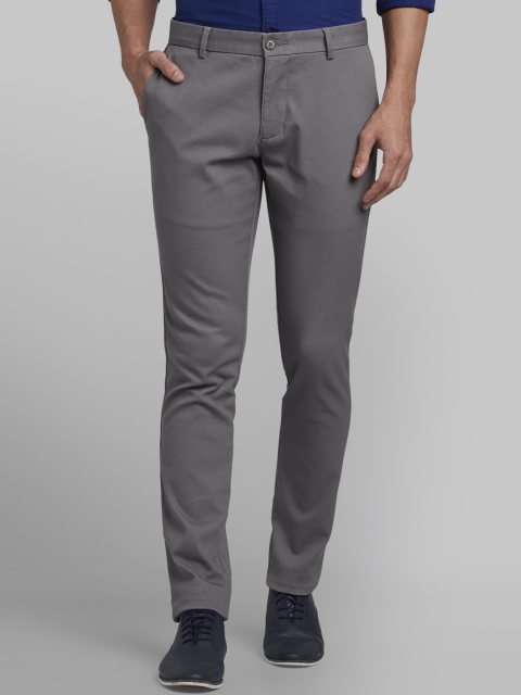 

Parx Men Grey Slim Fit Solid Regular Trousers