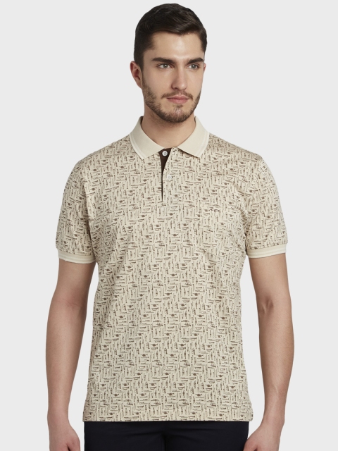 

ColorPlus Men Brown Printed Polo Collar T-shirt
