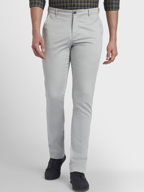 

ColorPlus Men Grey Regular Fit Solid Regular Trousers