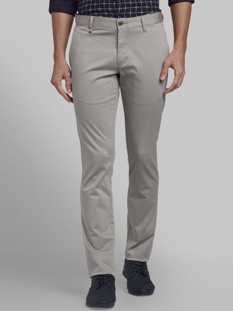 

Parx Men Grey Tapered Fit Solid Regular Trousers