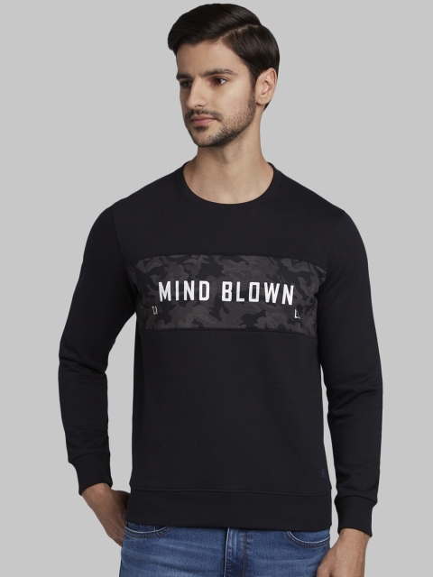 

Parx Men Black Printed Sweatshirt