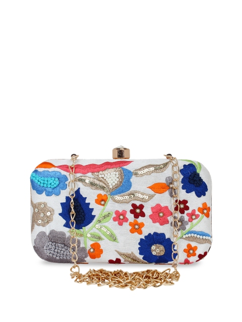 

Anekaant Multicoloured Embellished Box Clutch, Multi