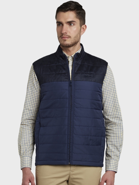

ColorPlus Men Navy Blue Colourblocked Puffer Jacket