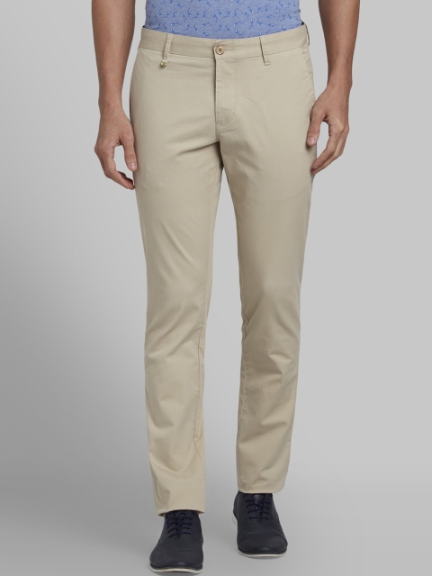 

Parx Men Beige Tapered Fit Solid Regular Trousers