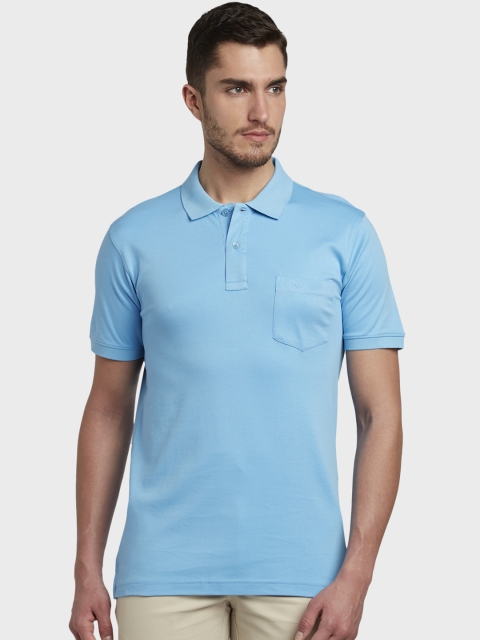 

ColorPlus Men Blue Solid Polo Collar T-shirt
