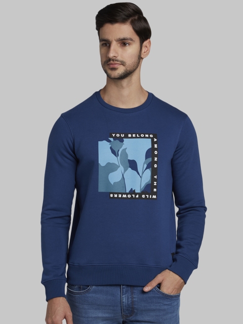 

Parx Men Blue Printed Sweatshirt