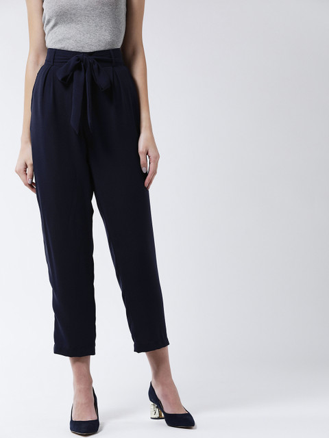 

MAGRE Women Blue Regular Fit Solid Peg Trousers