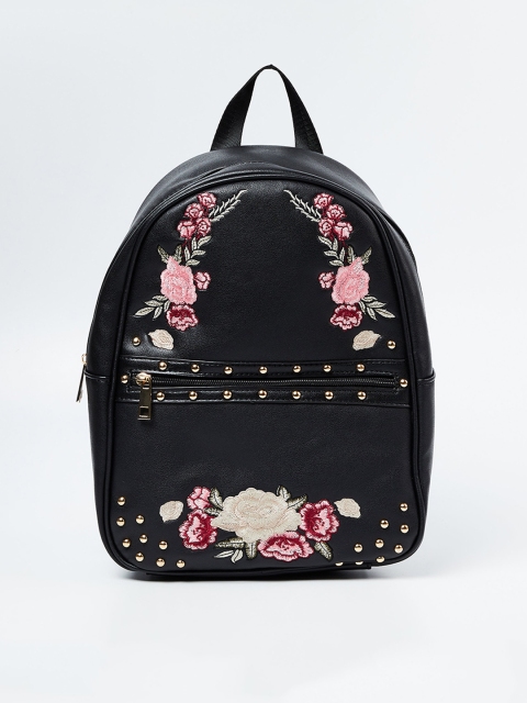 

Ginger by Lifestyle Women Black Graphic Backpack