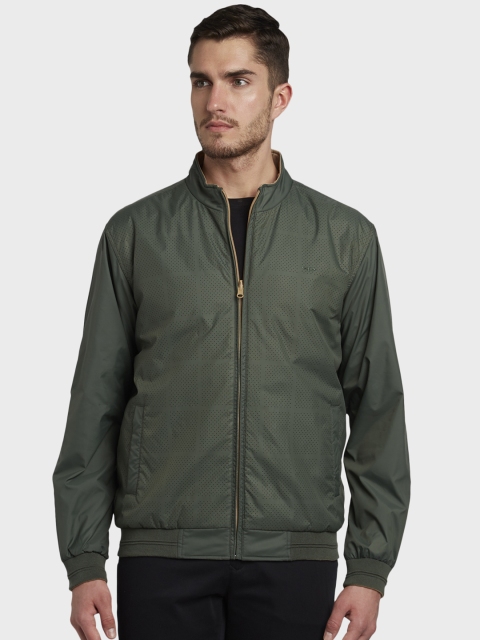 ColorPlus Men Green Printed Jacket