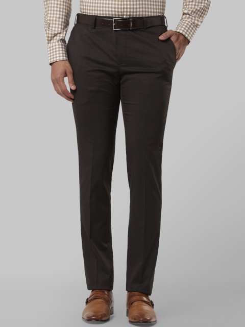 

Raymond Men Brown Slim Fit Solid Formal Trousers