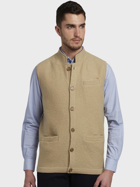 

ColorPlus Men Beige Solid Jacket