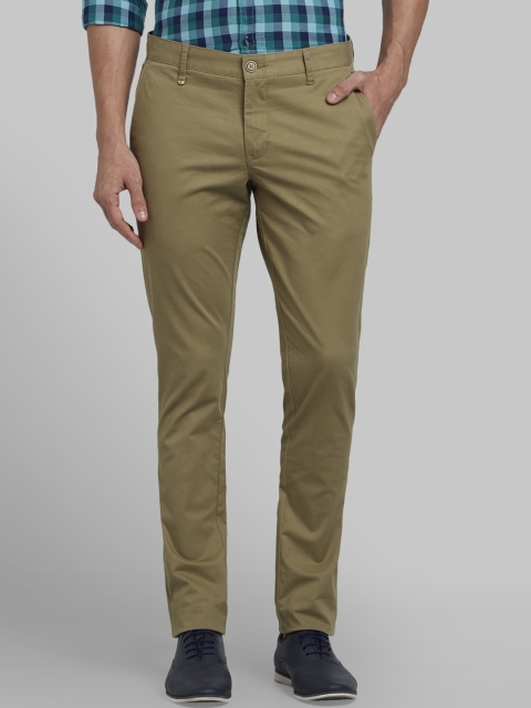 

Parx Men Khaki Tapered Fit Solid Regular Trousers