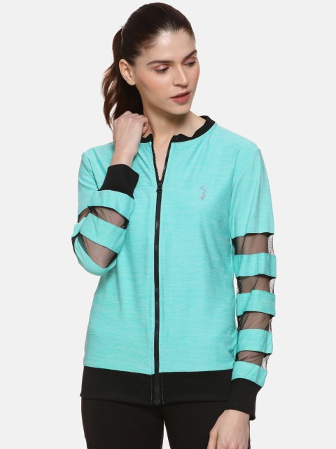 

Campus Sutra Women Green Colourblocked Sporty Jacket