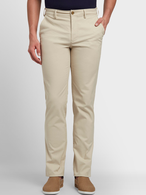 

ColorPlus Men Beige Tapered Fit Solid Regular Trousers