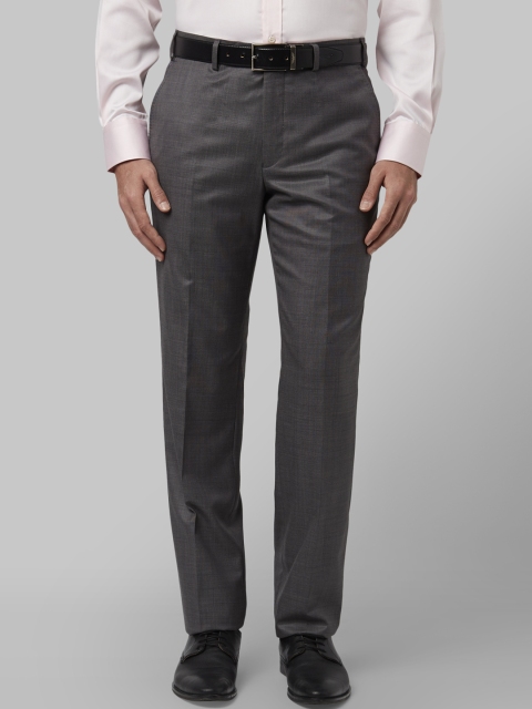 

Park Avenue Men Grey Regular Fit Solid Formal Trousers