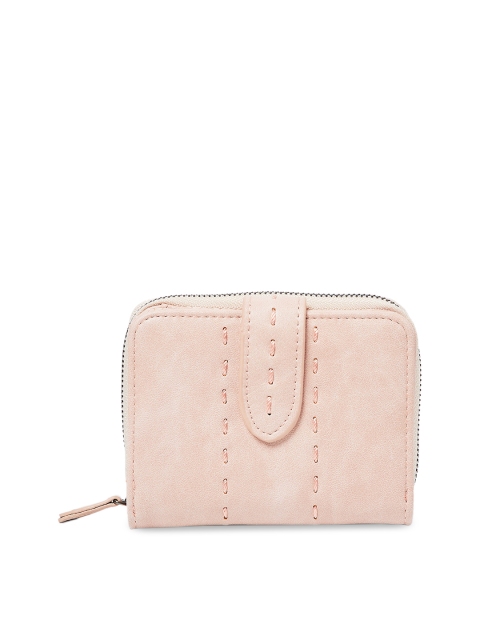 

Ginger by Lifestyle Women Pink Solid Zip Around Wallet