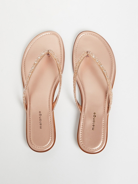 

Melange by Lifestyle Women Pink Textured One Toe Flats