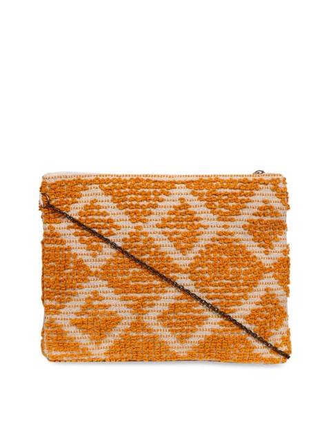 

Diwaah Yellow Self Design Sling Bag