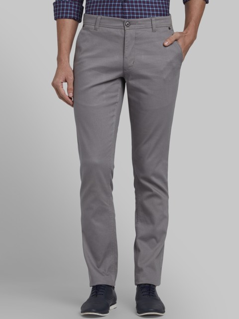 

Parx Men Grey Tapered Fit Solid Regular Trousers