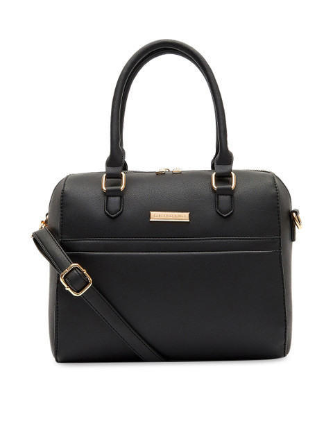 

GIORDANO Black Solid Handheld Bag