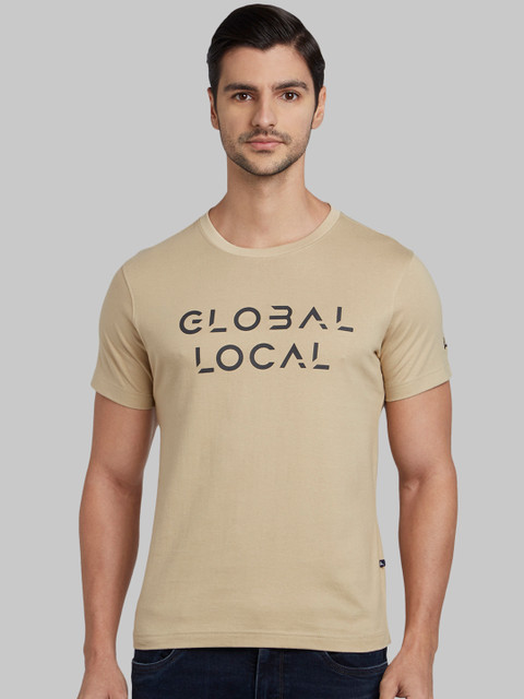

Parx Men Brown Printed Round Neck T-shirt