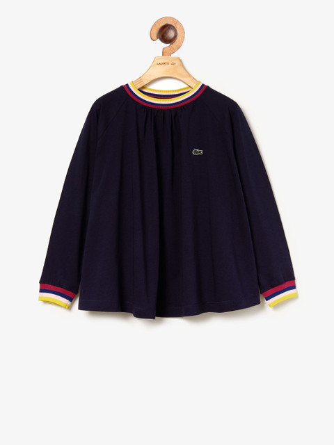 

Lacoste Girls Blue Solid Round Neck T-shirt