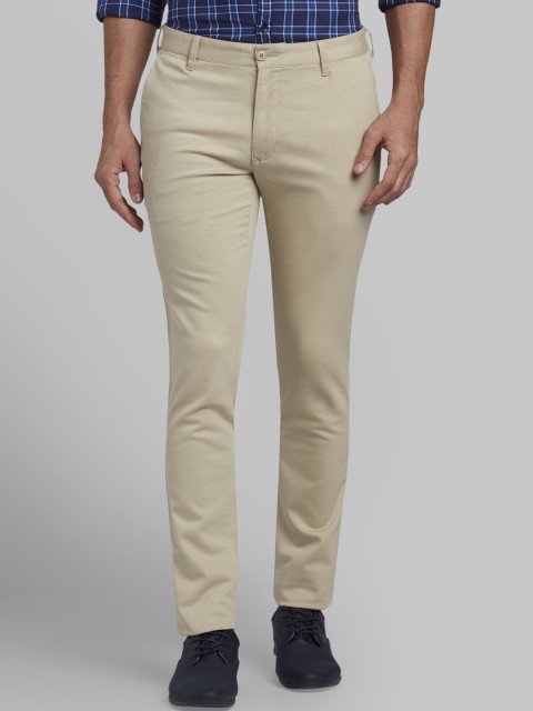 

Parx Men Beige Tapered Fit Solid Regular Trousers